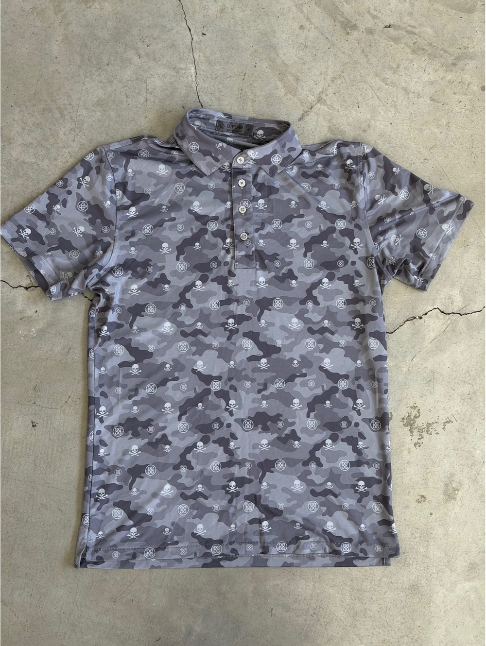 G/FORE / Skull Camo Golf Polo / Gray Size S